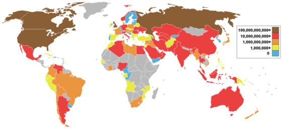 natural gas production world